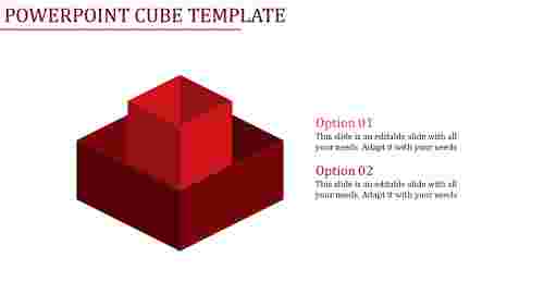 powerpoint cube template-Powerpoint Cube Template-2-Red